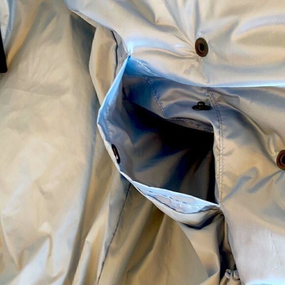 Land’s End down hyper dry water resistant puffer jacket ice blue MED PETITE - Picture 11 of 16